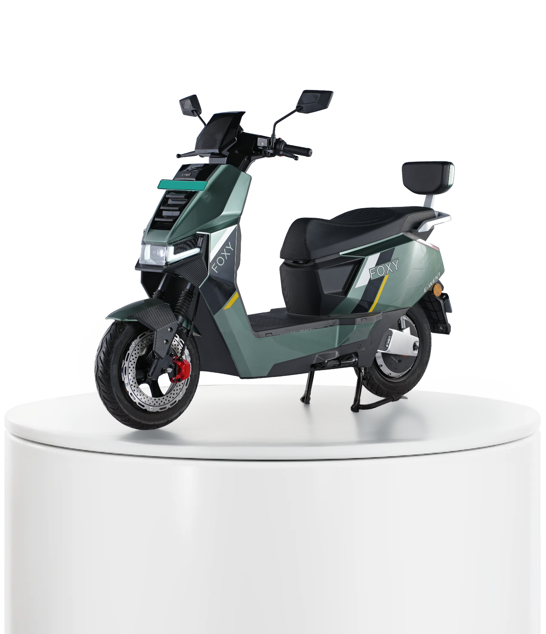 Green colour ev scooter