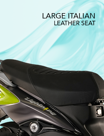 large italian leather seat scooter