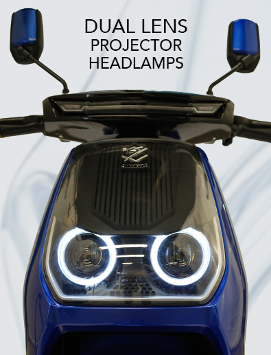 Dual lens projector headlamps EV Scooter